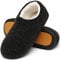 Mishansha Warme Hausschuhe Herren Winter Pantoffeln Herren Hausschuh Männer Memory Foam Slippers Geschlossen Fell Hauspantoffeln Schwarz,Gr.47