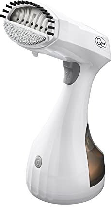 Quest 42779 Clothes Steamer / 1500W / 300ml Capacity/Rapid Heat – Ready For Use In 30 Seconds/Handheld and Portable / 2 Settings/Fabric Brush Attachment/Continuous Steam Function