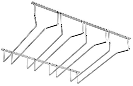 Gläserhalter für 4 Glasreihen 460 x 355 x 70 mm Chrom poliert Gläserschiene zum Unterbau an Schränken Regalen oder Borten von SOTECH