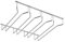 Gläserhalter für 4 Glasreihen 460 x 355 x 70 mm Chrom poliert Gläserschiene zum Unterbau an Schränken Regalen oder Borten von SOTECH