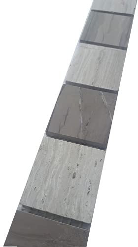 Mosaik Bordüre Marmor Naturstein Grau Borde Sockelleiste 30x4,8 Fliesen Grau Creme Beige B111