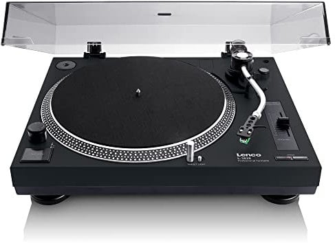 Lenco L-3828BK - Tocadiscos con tracción Directa - Control de Pitch - Codificación USB/PC - Negro