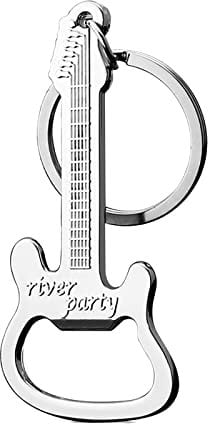 Guitar Shape Beer Bottle Opener Metal Alloy Beer Bottle Opener Keyring Guitar Shaped Soda Beer Bottle Opener Mini Bottle Openers for Drinkers Home Bar Accessories