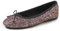 Feversole Damen Klassische Ballerinas Profilsohle Glänzende Ballerina Flach Multi Schwarz Größe 38 EU