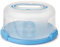Spesh Boite à Gâteau Portable avec Poignée Récipient à Gâteau Réutilisable de 10 Pouces Boîte à Gâteau Transport avec 3 Pinces Fermes pour Cupcakes,Desserts,Cakes- Ø 30xH 15 cm(Bleu)