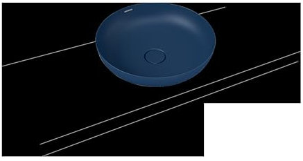 Kaldewei Miena Waschtisch-Schale, 3181, rund, ohne Überlauf, Durchmesser 380mm, 0, 909406003677, Farbe: navyblue matt