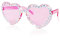 GEBETTER 1 Paar Randlose Herz Brille Hippie Kostüm Zubehör Herzförmige Partybrille Love Brille Transparent zum Fasching Geburtstagsfeier Halloween Party für Erwachsene Jungen und Mädchen