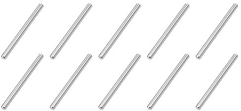 QUARKZMAN 4mm x 50mm Tassello Perni, Acciaio inossidabile x 10pz Cilindrica Perno，Spina Centraggio Perno di Supporto in Metallo per Fissaggio meccanico Industria, [Argentato]
