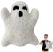 POPOYU Halloween Kuscheltier Gespenster 40cm,Halloween Kissen Geist Weißer Geister Plüsch HalloweenGeister Figure Geisterstofftier Geisterkissen Für HalloweenKinder Geschenk Deko Geister Wurfkissen