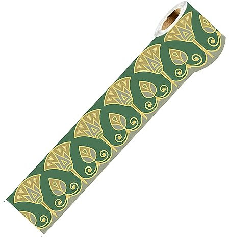 hapygasmAZ Vintage Dark Green Wallpaper Borders Trim for Bedroom Laundry Room Kitchen Bathroom 4 Inches Wide, Yellow Abstract Wallpaper Border Waterproof Oil Proof Easy to Clean