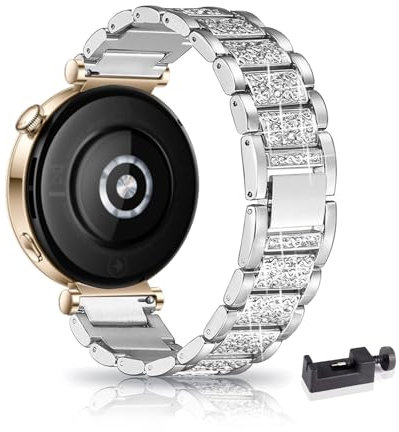 AireWiki Armband Kompatibel mit Huawei WATCH GT 4 (41mm) Armband Edelstahl Für Herren Damen Elegant Metall Uhrenarmband Für Huawei WATCH GT 4 (41mm) (Silber)