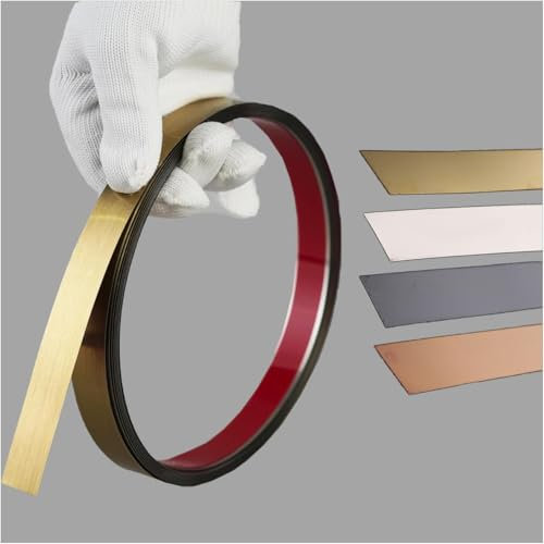 WZERHO Flexible Zierleiste Selbstklebend Wandleisten Selbstklebend Zierleisten für Wand,Spiegel,Möbeldekor Silber 8mx2cm A