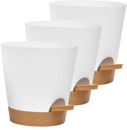 SEWOART 3piezas Macetas De Riego Automático Absorción Jardineras De Decorativas Maceta para Plantas