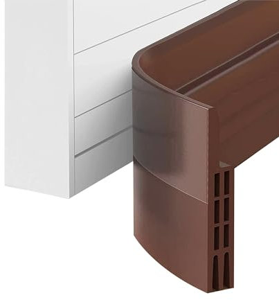 Burlete Puerta Entrada, 5 cm x 100 cm, Marrón, Burlete Bajo Puerta Burlete Autoadhesivo de Goma de Silicona, Insonorización, Protección Contra el Frío y Sellado