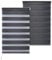 Doppelrollo DuoRollo Klemmfix ohne Bohren Seitenzug Fenster Rollo anthrazit B 60cm (56cm Stoffbreite) x H 150 cm