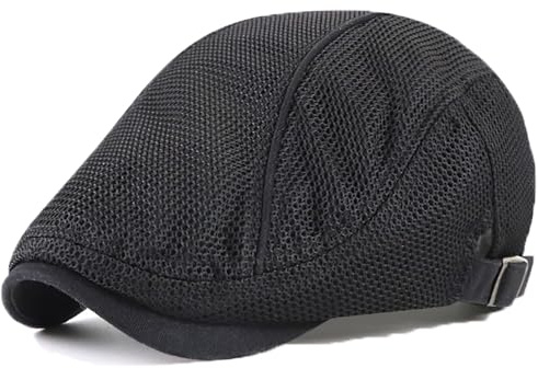 YAMEE Baskenmütze Herren Atmungsaktive Mesh,Barett Herren Hut Sonnenschutz,Schiebermütze Unisex Verstellbar,Sonnenhüte Männer Sommermütze für Outdoor-Aktivitäten