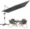 TRIUMPHKEY Sonnenschirm aus Aluminium 300×300cm mit Abdeckung, Rechteckiger Garten Sonnenschirm mit Kurbel schwenkbar und neigbar, UV50+, Wasserdichter Garten-Sonnenschirm