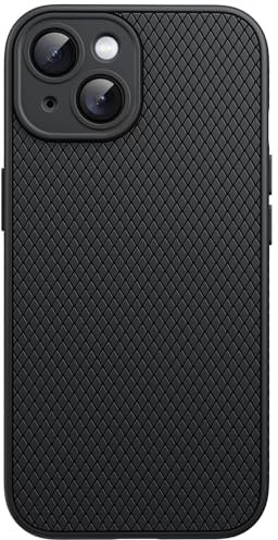 JETech Grip Case for iPhone 15 Plus 6.7-Inch, Soft TPU Slim Fit Protective Phone Cover with Camera Lens Full Protection, Shockproof (Black)