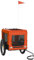 vidaXL Rimorchio da Bici per Animali Arancione e Nero Oxford e Ferro, rimorchio per Bici, rimorchio per Animali Domestici, rimorchio per Biciclette
