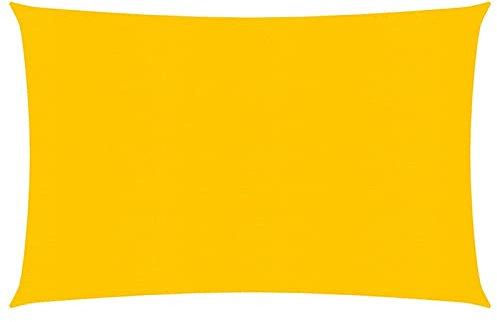 Homgoday Sonnensegel 160 g/m² gelb 2,5 x 4,5 m aus HDPE, Gartenmöbel für Privatsphäre, Markise für Garten Balkon, Sonnensegel für den Außenbereich, Seitenmarkise für Terrasse im Freien