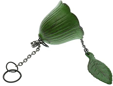 Japanisches Furin-Windspiel – que Gusseisen-Glocke für Outdoor-Gartendekoration, Feng Shui Windspiel mit angenehmem Klingelton für Haus oder Garten – Grün