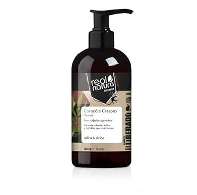 Real Natura - Shampoo für krause Locken – Intense Definition – tiefe Feuchtigkeit – ohne Salz – natürliche Inhaltsstoffe – 500 ml