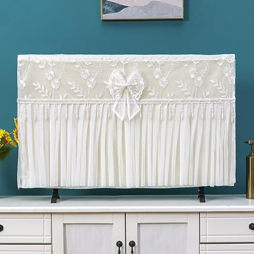 Universal TV Dust Cover - Premium Soft Microfiber with Elastic Edges, Breathable Protector for 32-85 Inch LCD/Curved/OLED Screens(Color2,37-40inch)