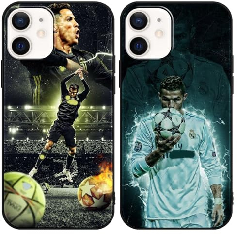 TBNMBGY 2 Stück Handyhülle mit Samsung Galaxy A36 Hülle 6.64, Schutzhülle Soccer Star Fußball Fußballspieler Muster Silikon TPU Kratzfest Stoßfest Handyhülle Cover Case HandyCover,Soccer