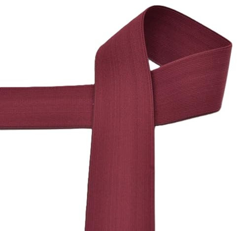 Gummiband 40 mm breit | farbig | 1m und 2m Längen | keine Meterware (bordeaux, 1 Meter)