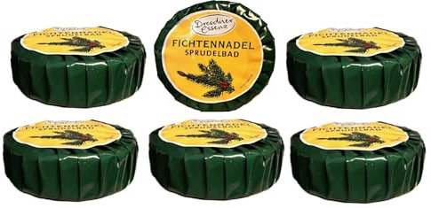 6er Pack Dresdner Essenz Sprudelbad Mobilität Fichtennadel Traditionell natürliche ätherische Öle, 6x 80g