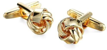 Manschettenknöpfe mit gedrehtem Knoten für Herren, gold- und silberfarben, klassisches französisches Hemddesign,Champagner-Gold,Einheitsgröße
