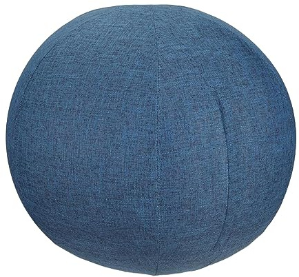 pistro Pilates-Yoga-Ball-Abdeckung mit Griff, leicht, Kratzfest, Gymnastikball, Schutzh�lle, Leinenmaterial, Marineblau, 55 cm