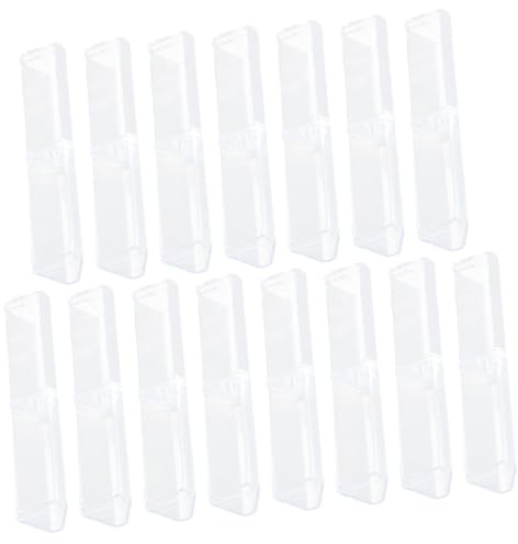 Gogogmee 15 Stück Transparente Stiftverpackung aus Kunststoff Leichtes Kugelschreiberetui für Büro und Stift Aufbewahrung Einfaches Stifthalter Display