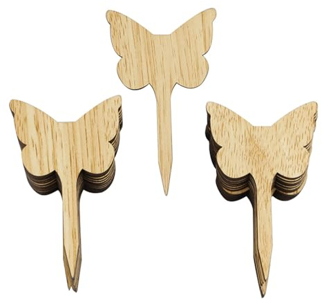 BCOATH 80 Pezzi tag di giardinaggio creativo targhette identificative delle piante etichette per giardino di erbe aromatiche marcatori da giardino per piante Segnalibri per orto Beige