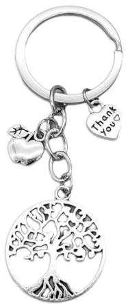 YAZWUR Lot de 6 Porte-clés Arbre de Vie Grand Format Arbre Familial Porte-clés Cœur d'Amour Arbre Porte-clés Cadeau de Fête