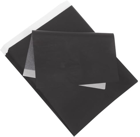 GATHINESS 100 Blatt Schwarzes Zeichenübertragungspapier aus Papier mit Klarem Kopiereffekt und Einseitiger Beschichtung für Vielseitige Anwendungen im Haushalt und Kunsthandwerk