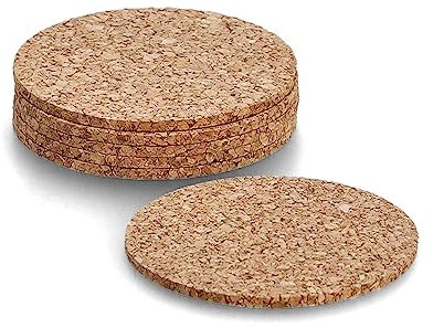 Zeller 1090 Kork-Glasuntersetzer-Set 6-teilig, Durchmesser 9,5 cm