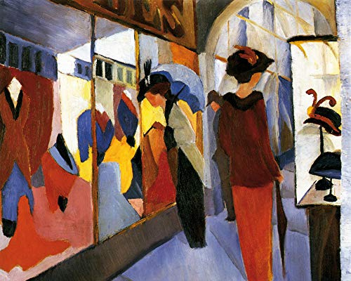 1art1 August Macke Poster Modegeschäft, 1913 Kunstdruck Bild 50x40 cm