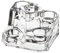 CRISTALICA Teelichthalter 5er Kerzenhalter Lucio Glas Bleikristall Höhe 10 cm transparent