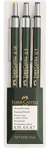 Faber-Castell tk-fine Druckbleistift, mechanische Bleistifte 3pièce (S) (grün)