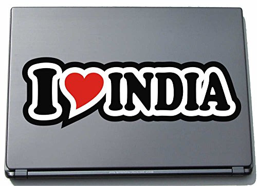 I Love Heart Aufkleber Decal Sticker Laptopskin 297 mm I Love India