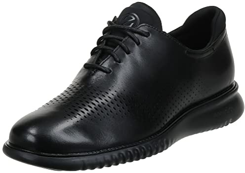 Cole Haan Men's 2.Zerogrand Laser Wingtip Oxford, Black Leather/Black, 13 Wide
