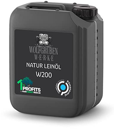 Huile de lin pure W200 première pression à froid pour le bois - 10L