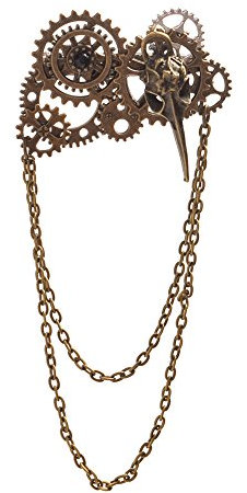 GRACEART Broche Horloge Vintage Steampunk Gears