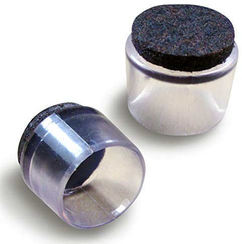 Ajile® - Lot de 4 pièces - Embout enveloppant pour tube diam. 16 mm avec semelle en feutre anti-bruit et anti-rayure pour pied de chaise