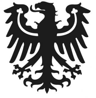Aufkleber Applikation - Adler Preussen - AP4096 - versch. Größen Farbe schwarz, Größe 25cm