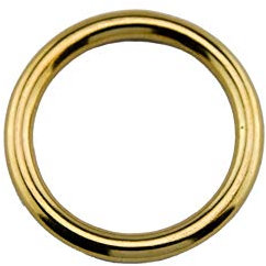 LENNIE 1x Rundring, O-Ring, Messing, Gold, Größe: 38 mm (1 1/4)