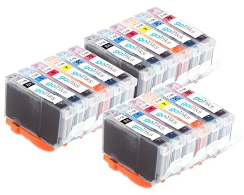 Go Inks 3 Set of 6 Ink Cartridges to replace Canon CLI-8 Compatible/non-OEM for PIXMA Printers (18 Pack)