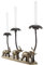 Casa Padrino luxury candle holder elephants & palm trees antique brass/bronze 38 x 7.5 x H. 28.5 cm - Hotel & Restaurant Decoration Accessories