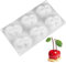 XiaoShenLu 3D Moule de Silicone en Forme, Moule de Gâteau, 6 Trous Forme de Double cerise